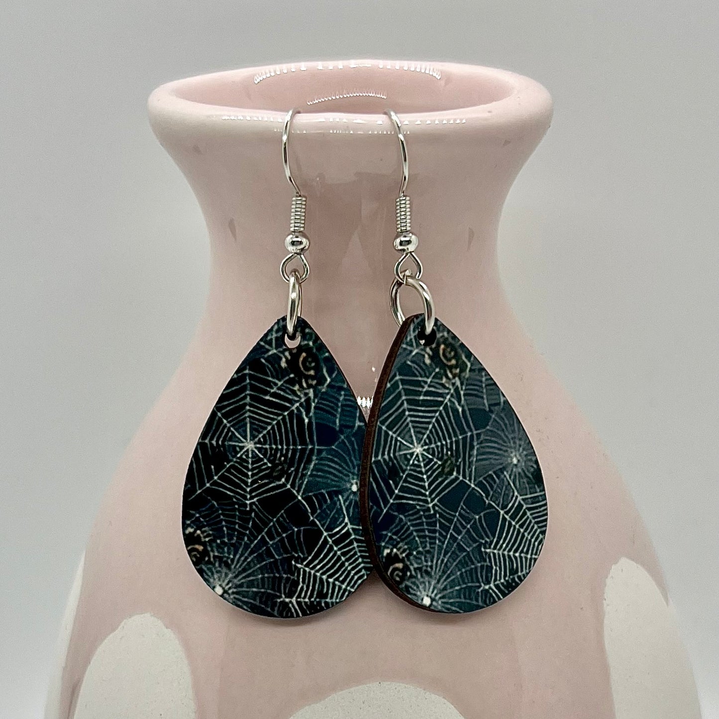 Spiderweb Teardrop Earrings
