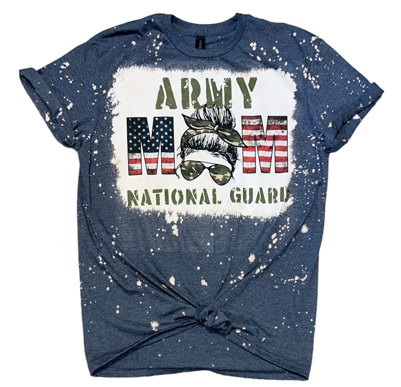 Army National Guard Mom Bleached Shirt