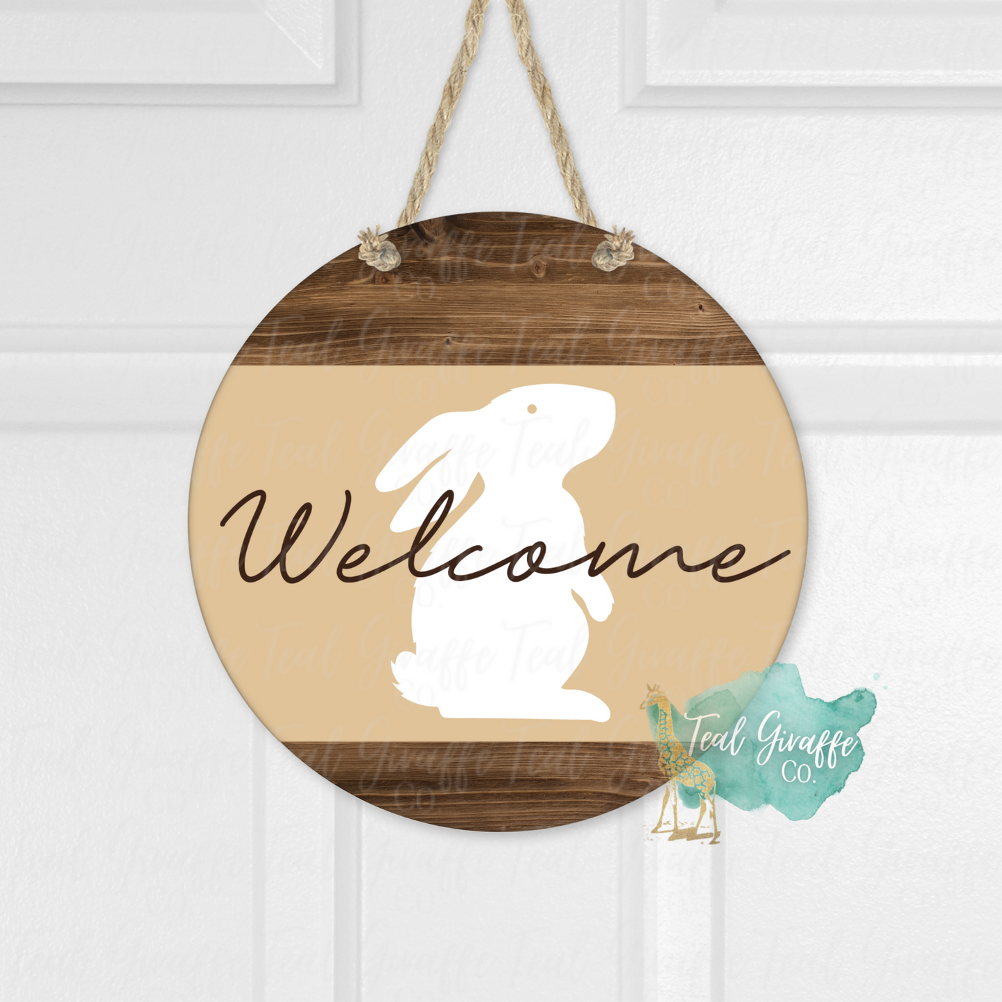 Welcome Bunny 12” Door Hanger