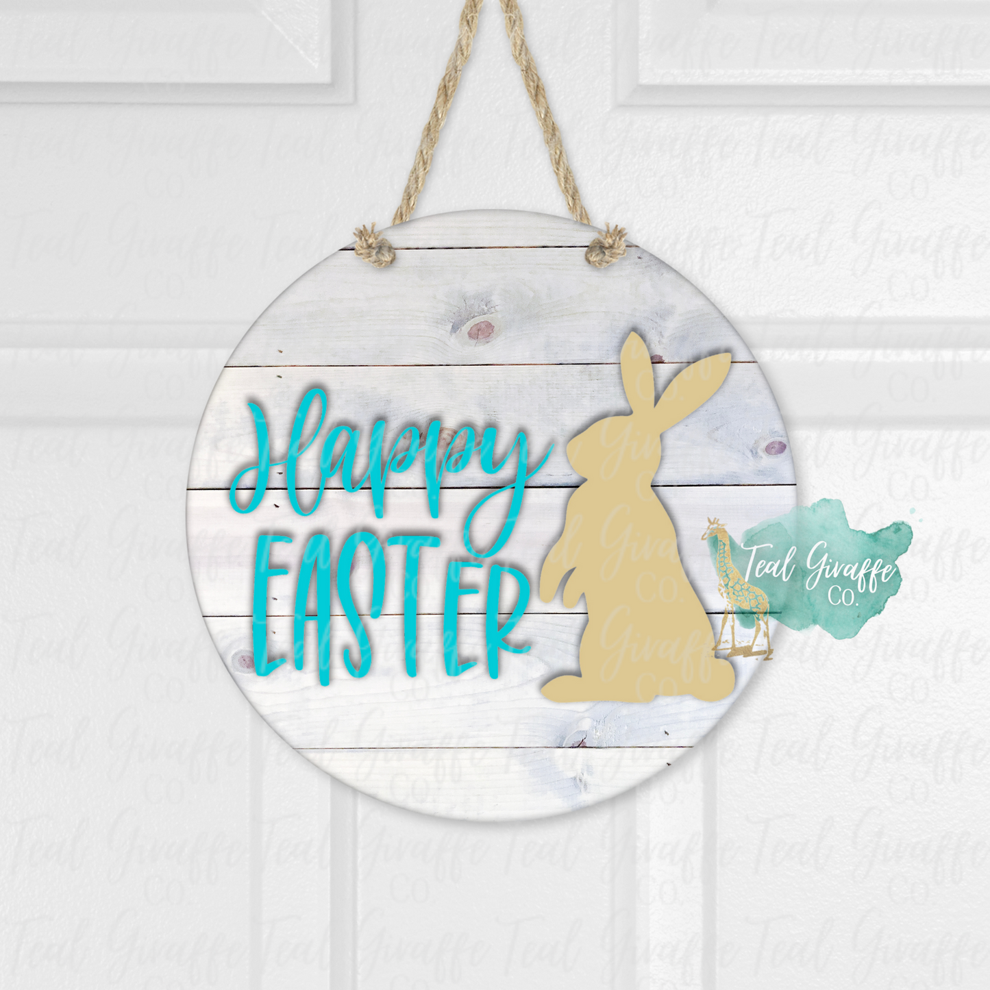 Happy Easter Bunny 12” Door Hanger