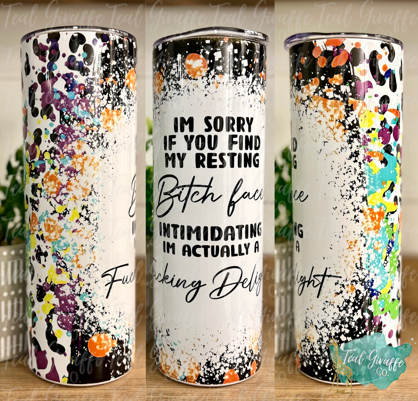 Resting Bitch Face 20 oz Skinny Tumbler