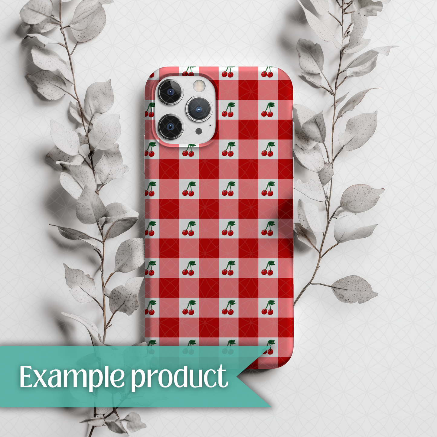 Cherry Plaid Seamless Pattern