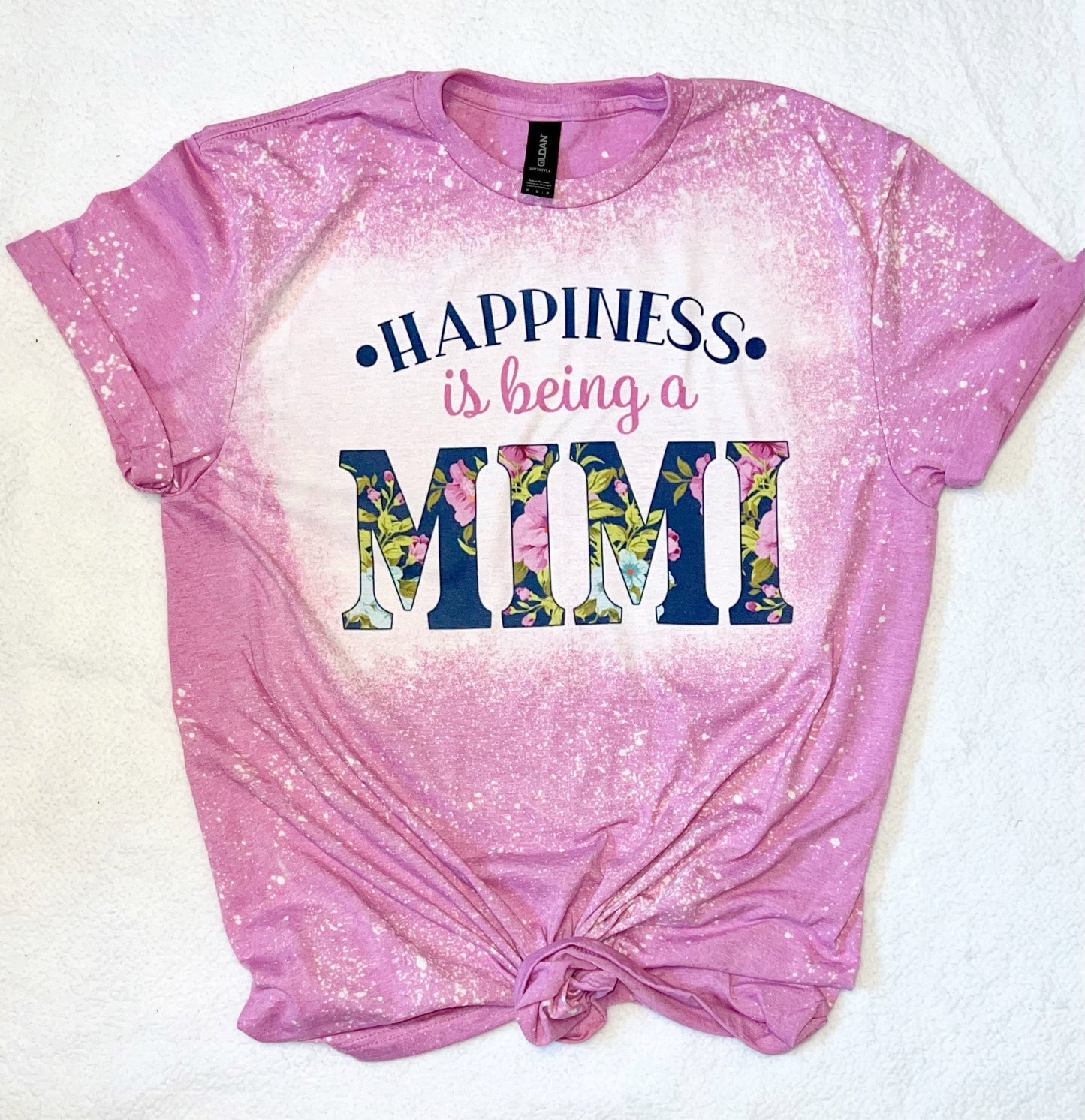 Happiness Is Being A Mimi Bleached Shirt