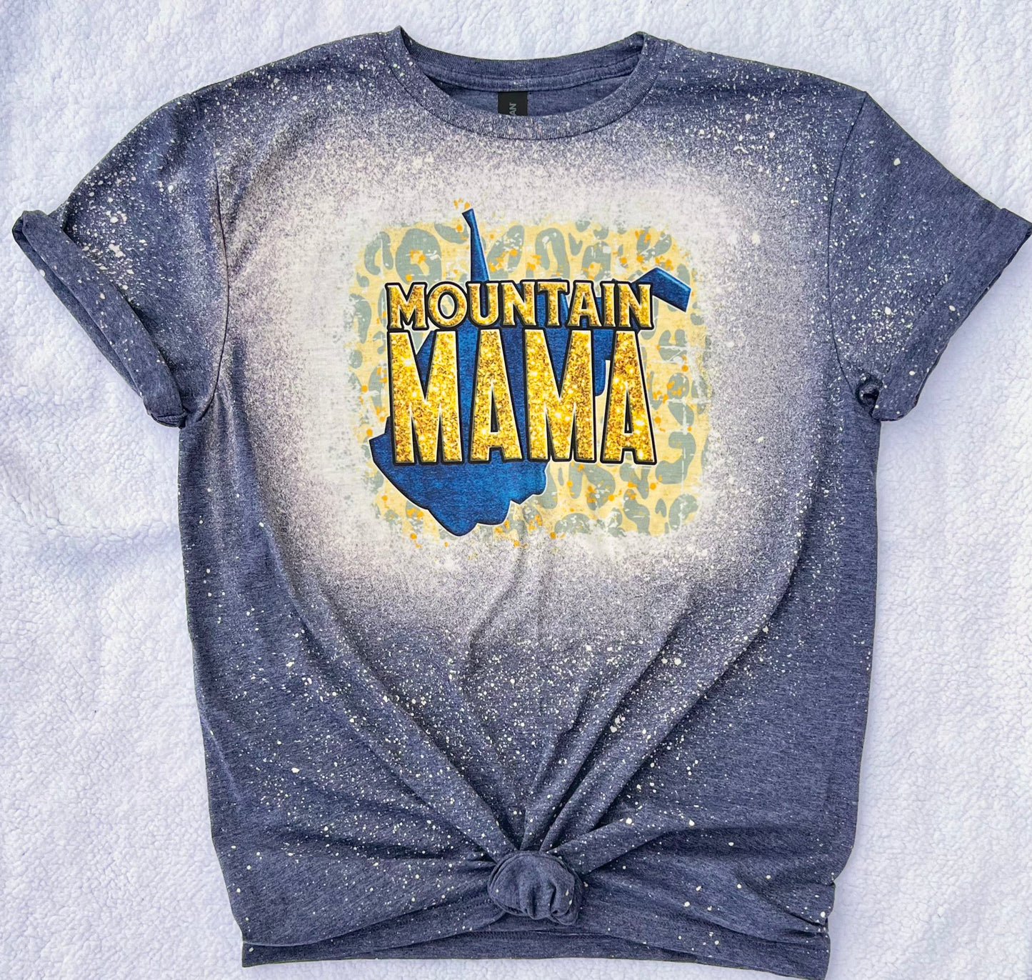 Mountain Mama Leopard Bleached Shirt