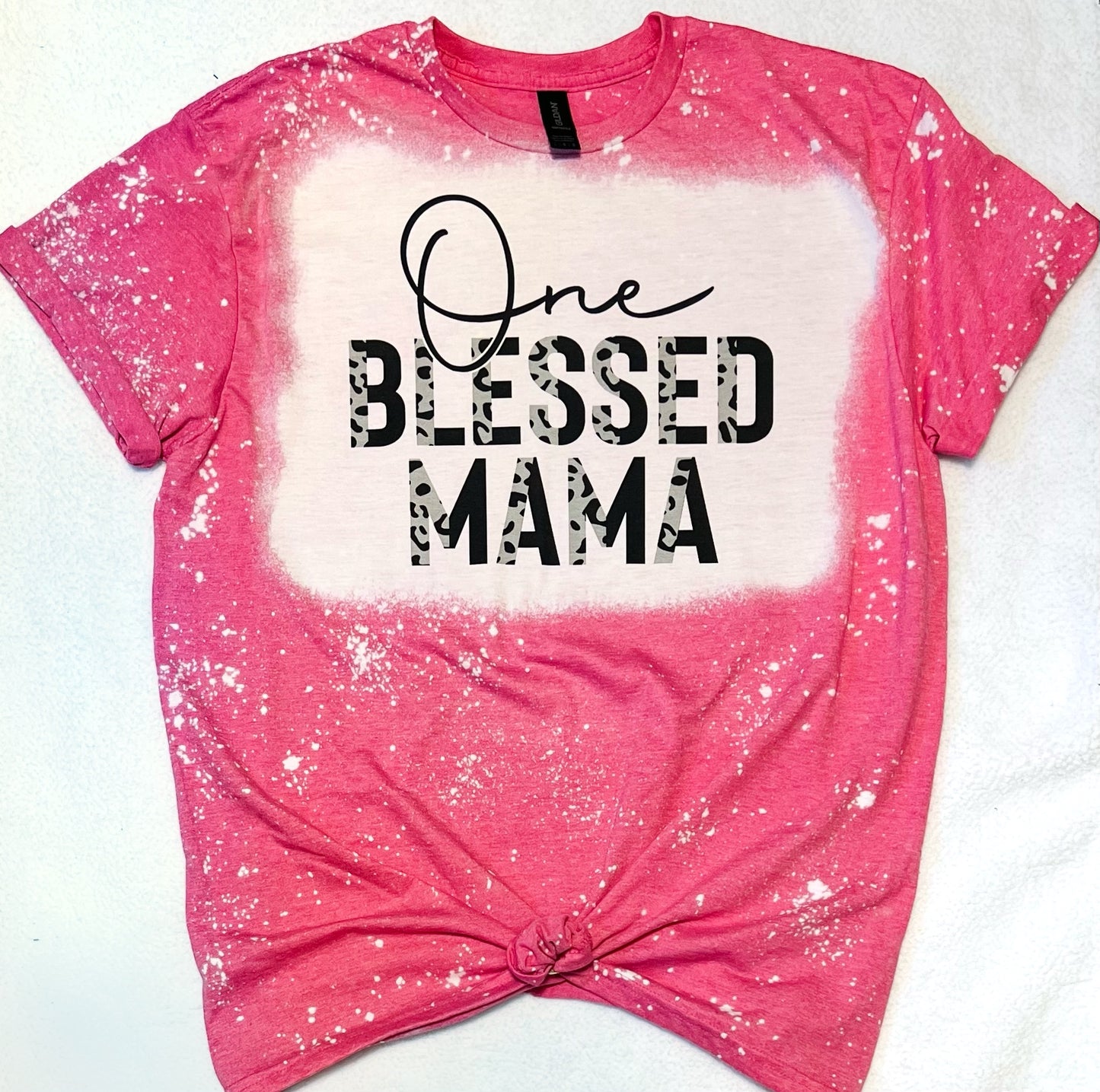 One Blessed Mama Bleached Shirt