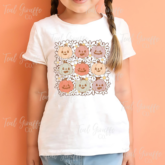 Retro Pumpkins & Flowers Shirt