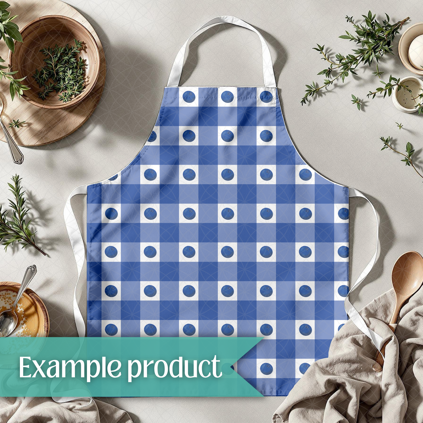 Blueberry Plaid Seamless Pattern
