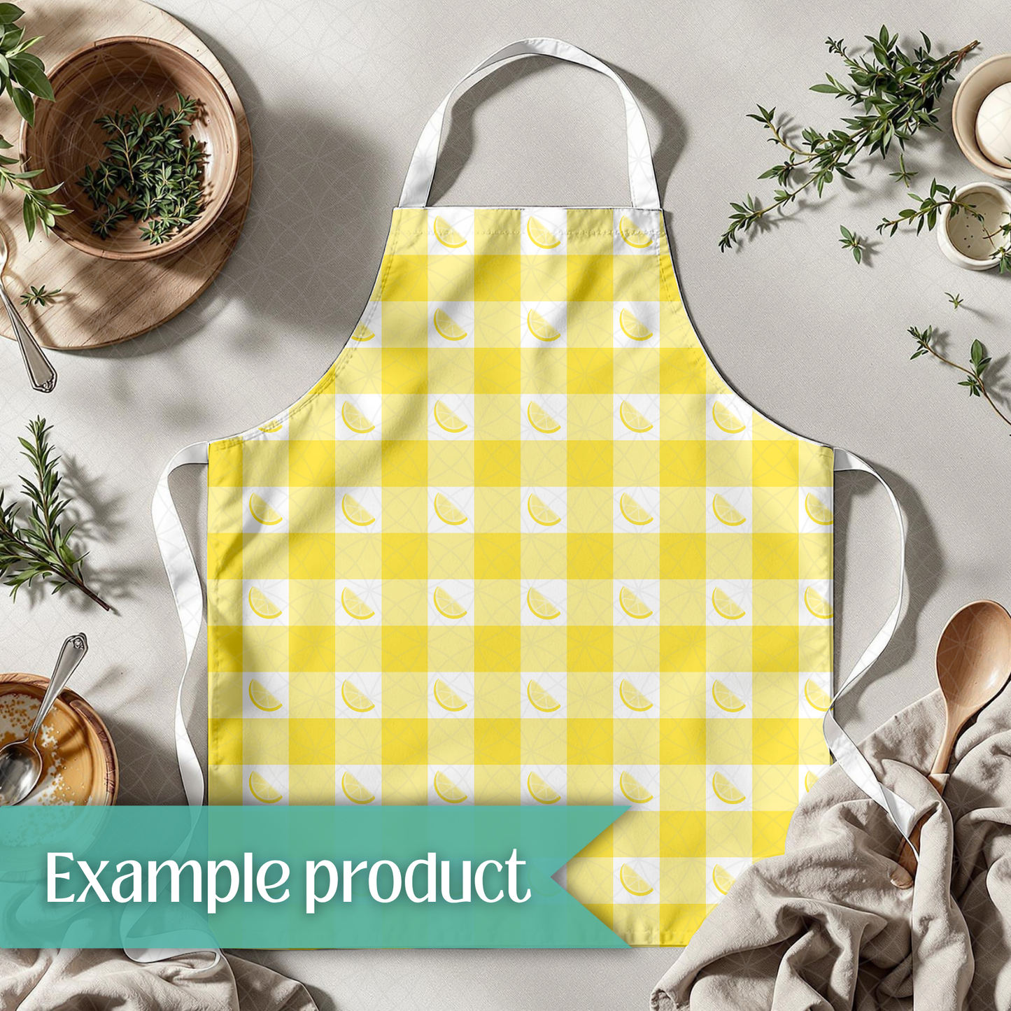 Lemon Plaid Seamless Pattern