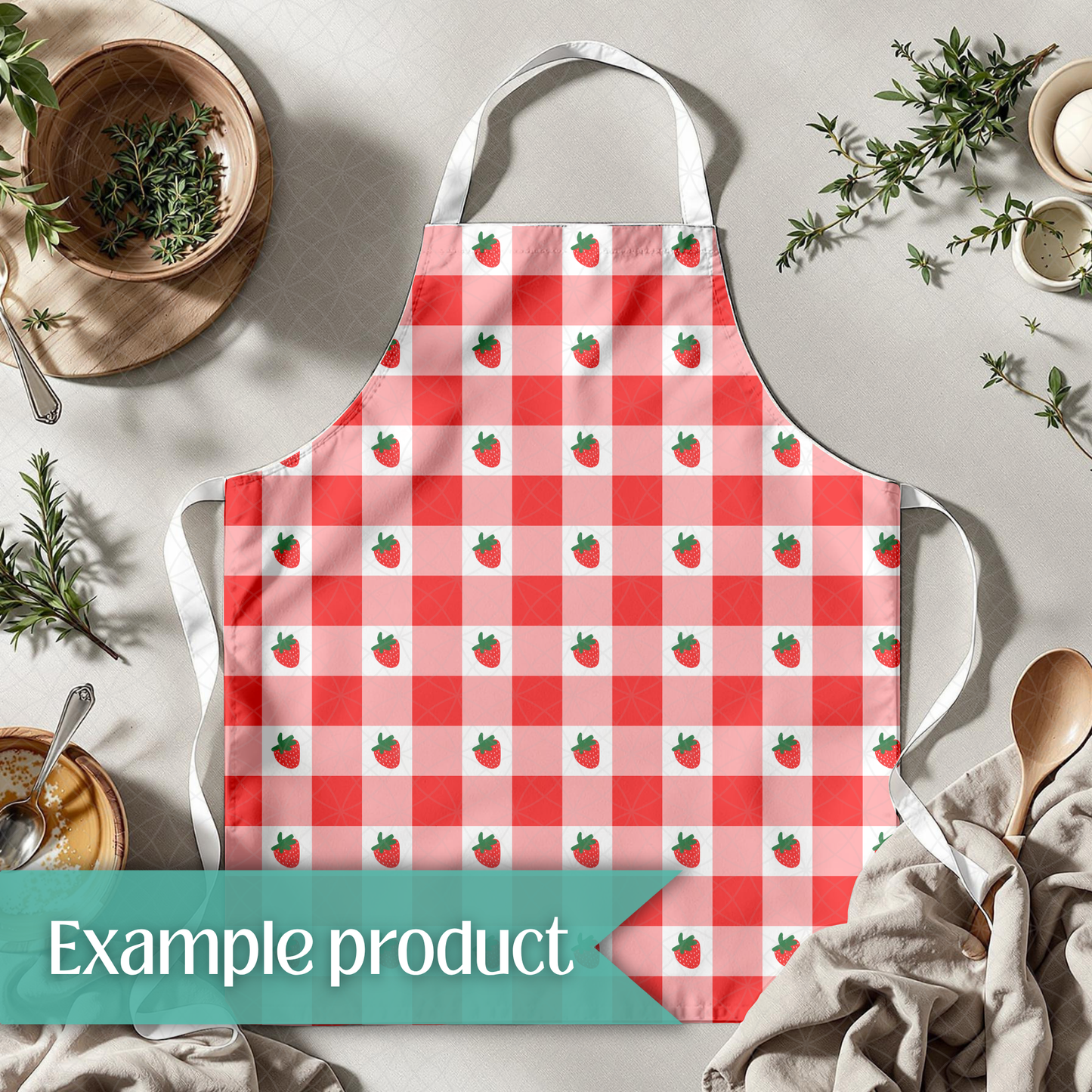 Strawberry Plaid Seamless Pattern