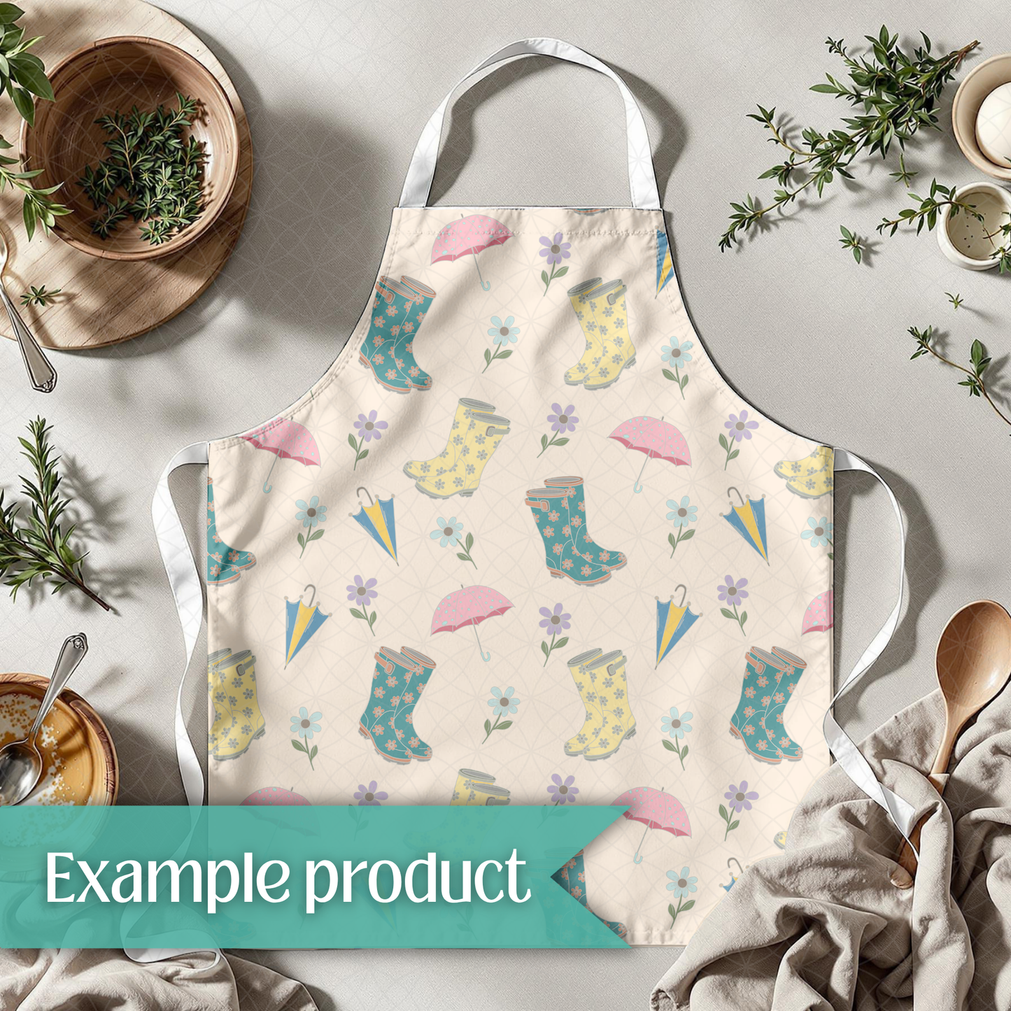 Rainy Spring Seamless Pattern