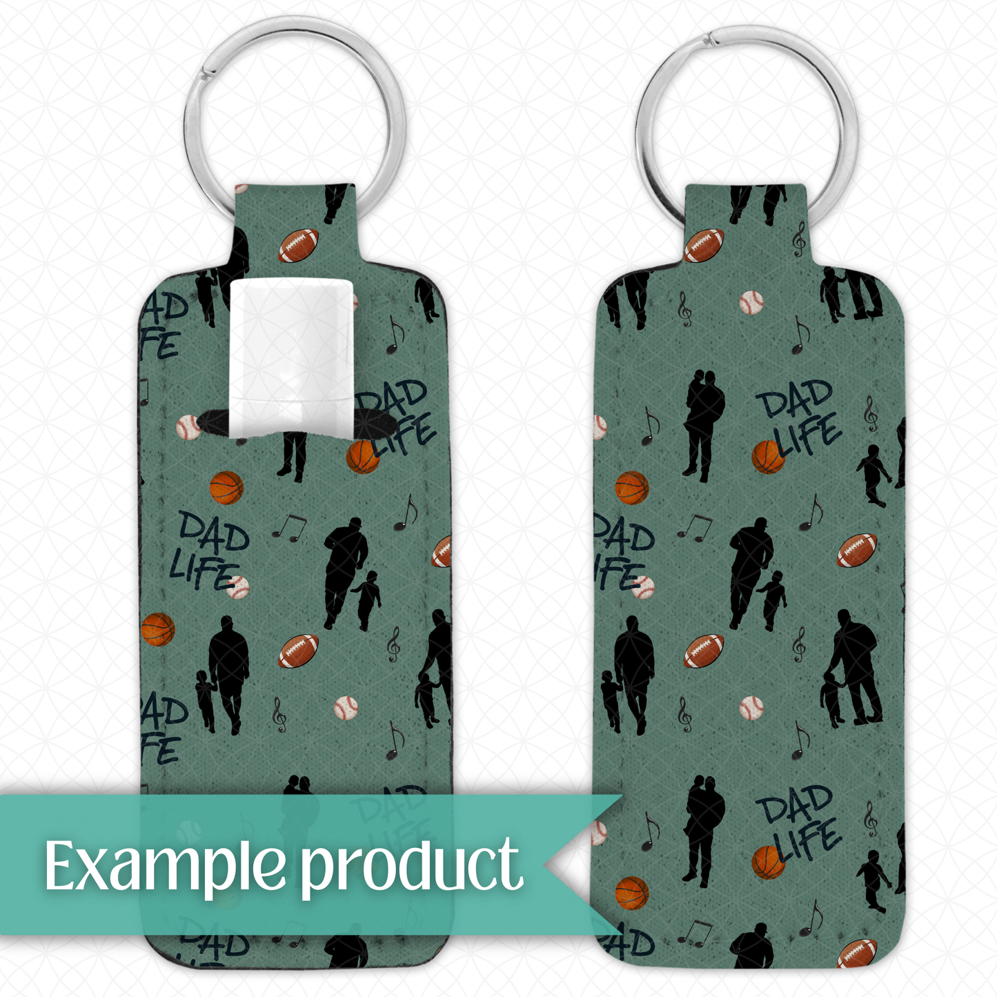 Dad Life Silhouette Seamless Pattern