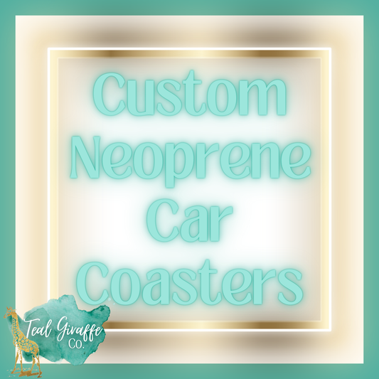 Custom Neoprene Car Coaster Set