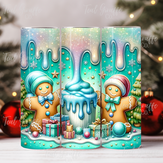 Gingerbread Drip 20 oz Skinny Tumbler