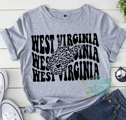 Retro Stacked West Virginia Shirt