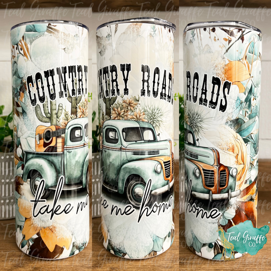 Country Roads Truck 20 oz Skinny Tumbler