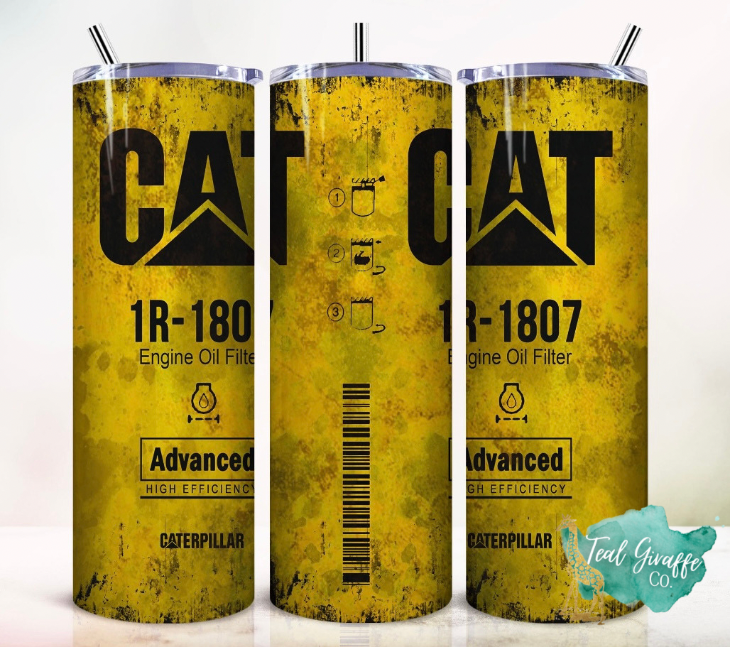 CAT Oil Filter 20 oz Skinny Tumbler