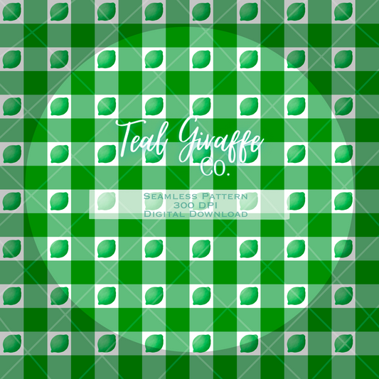 Lime Plaid Seamless Pattern