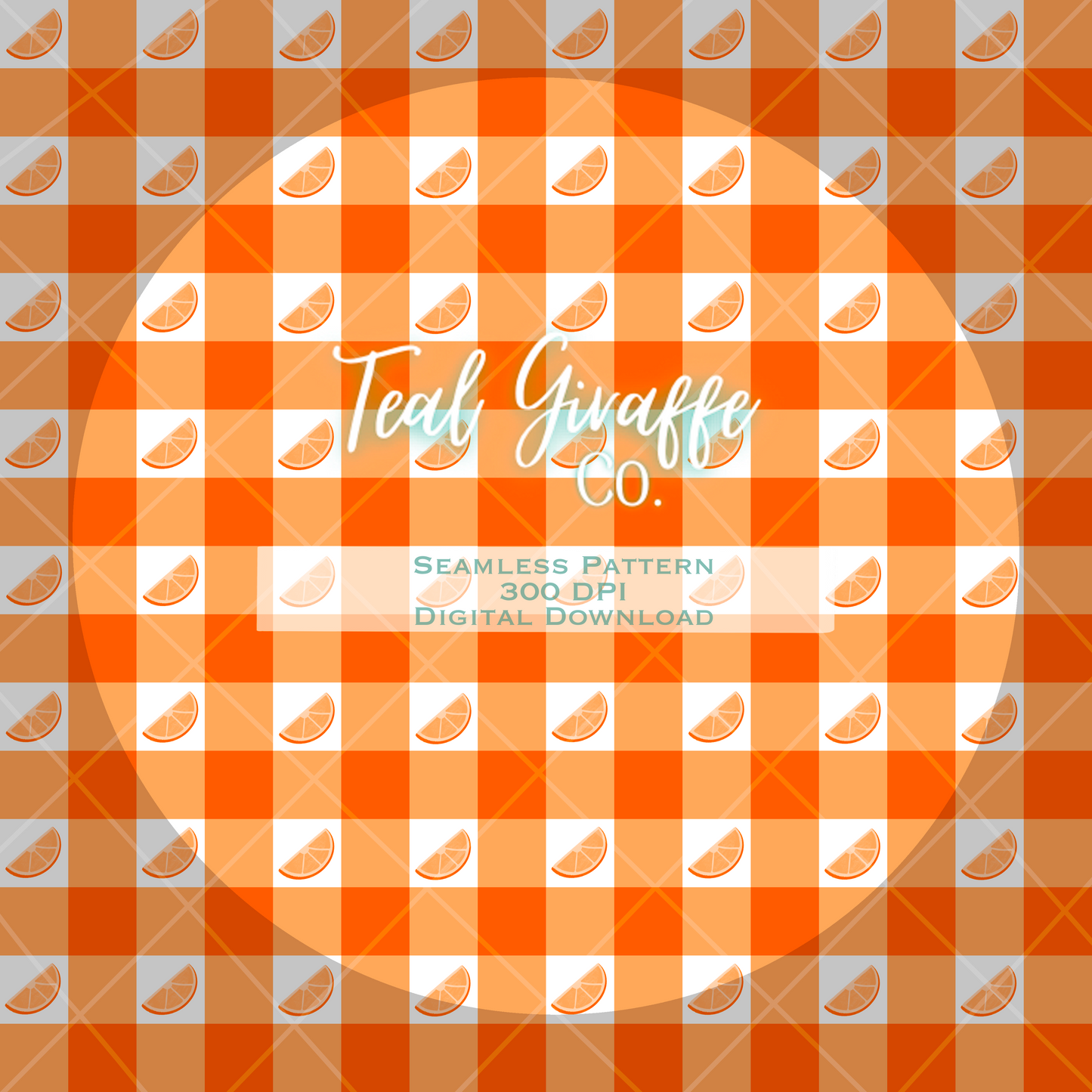 Orange Plaid Seamless Pattern