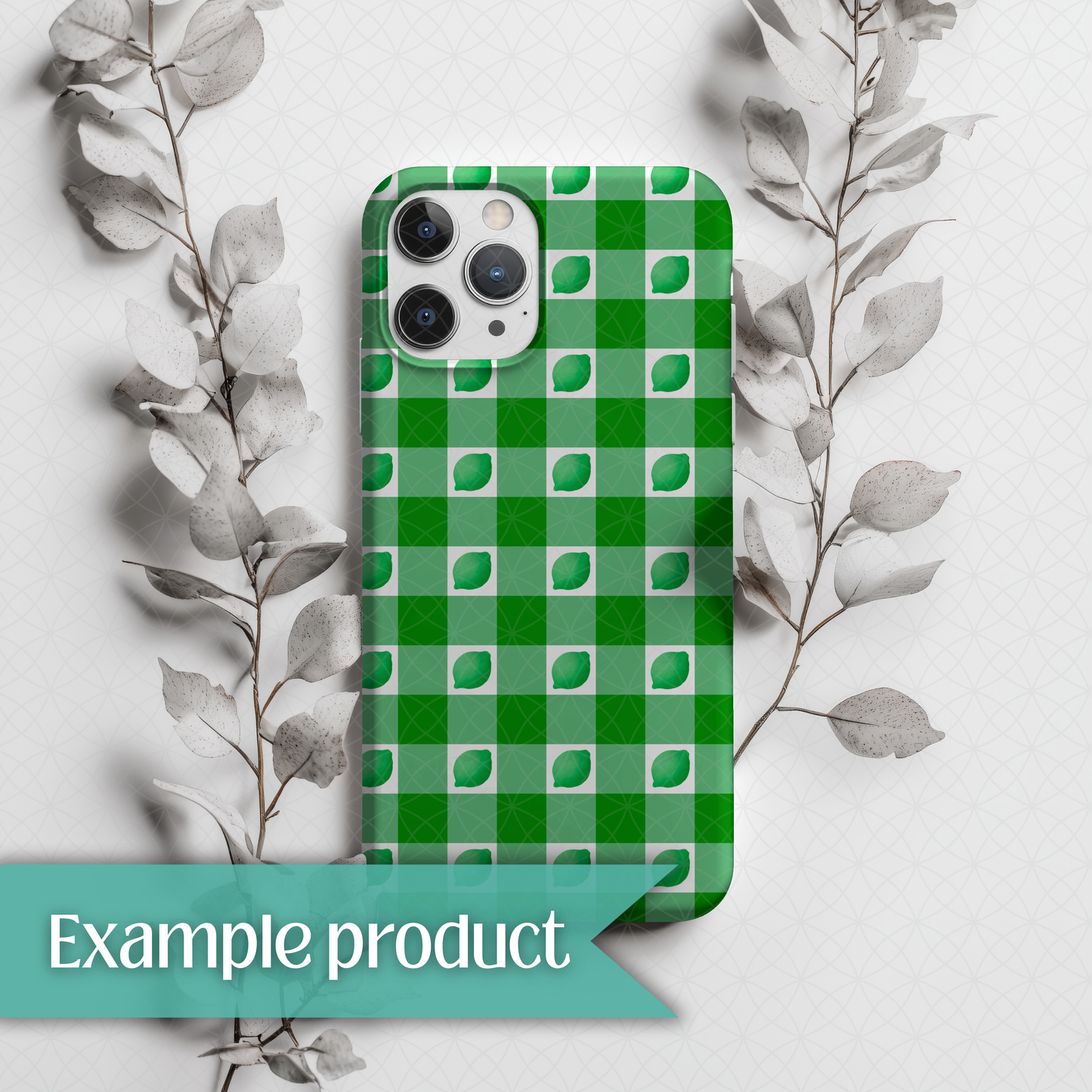 Lime Plaid Seamless Pattern