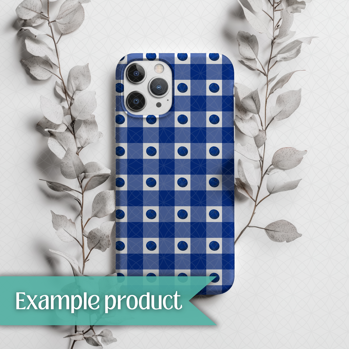 Blueberry Plaid Seamless Pattern