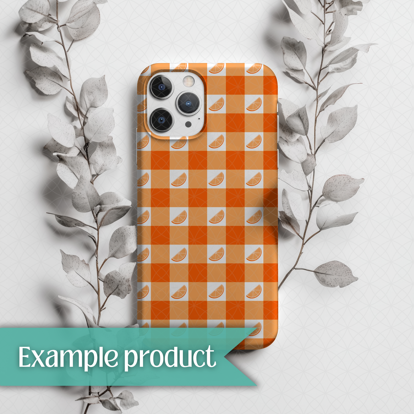 Orange Plaid Seamless Pattern