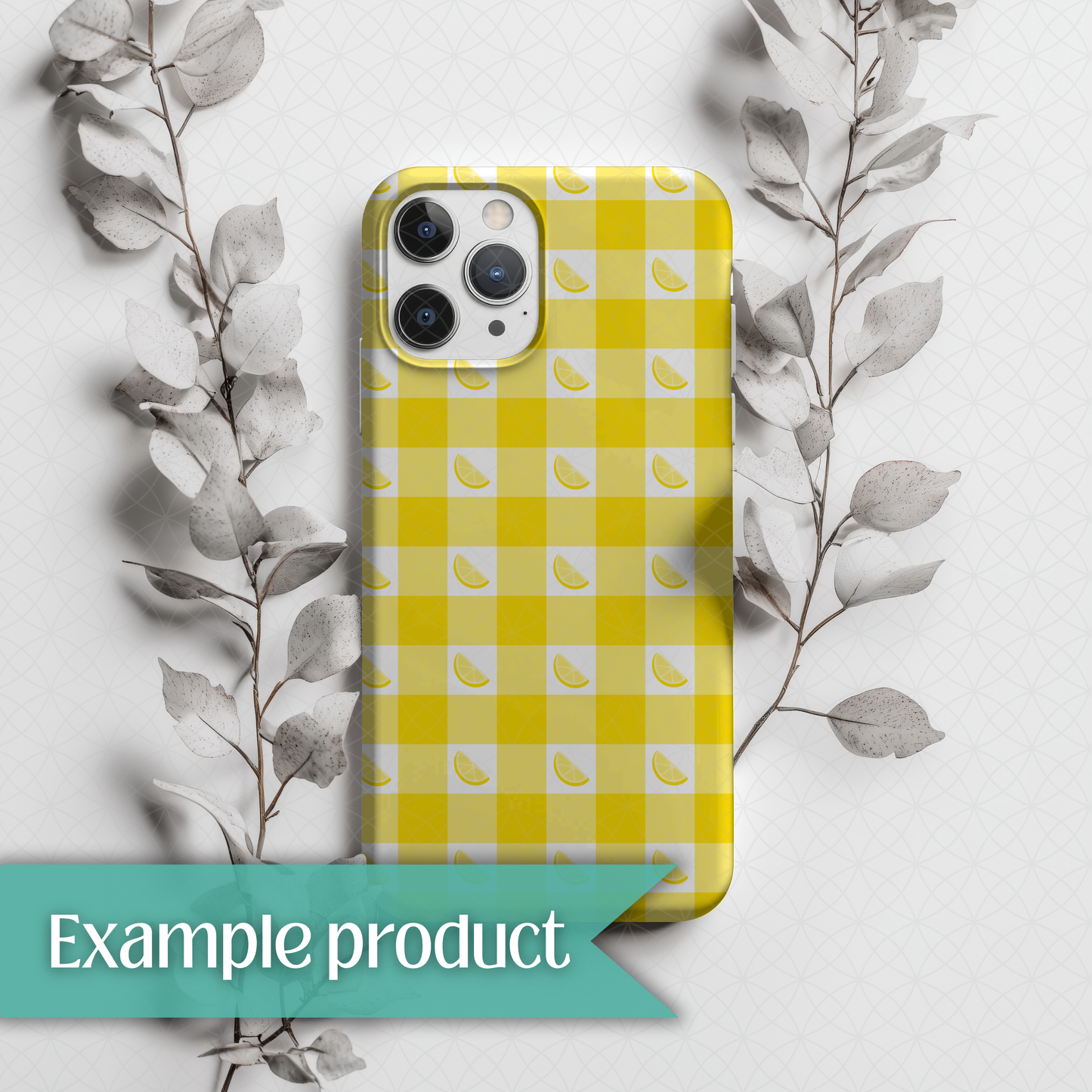 Lemon Plaid Seamless Pattern