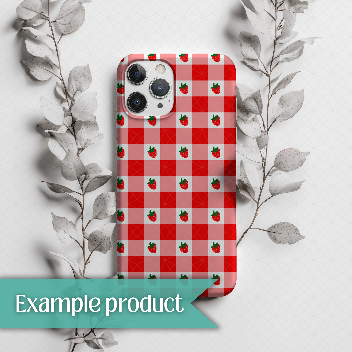 Strawberry Plaid Seamless Pattern