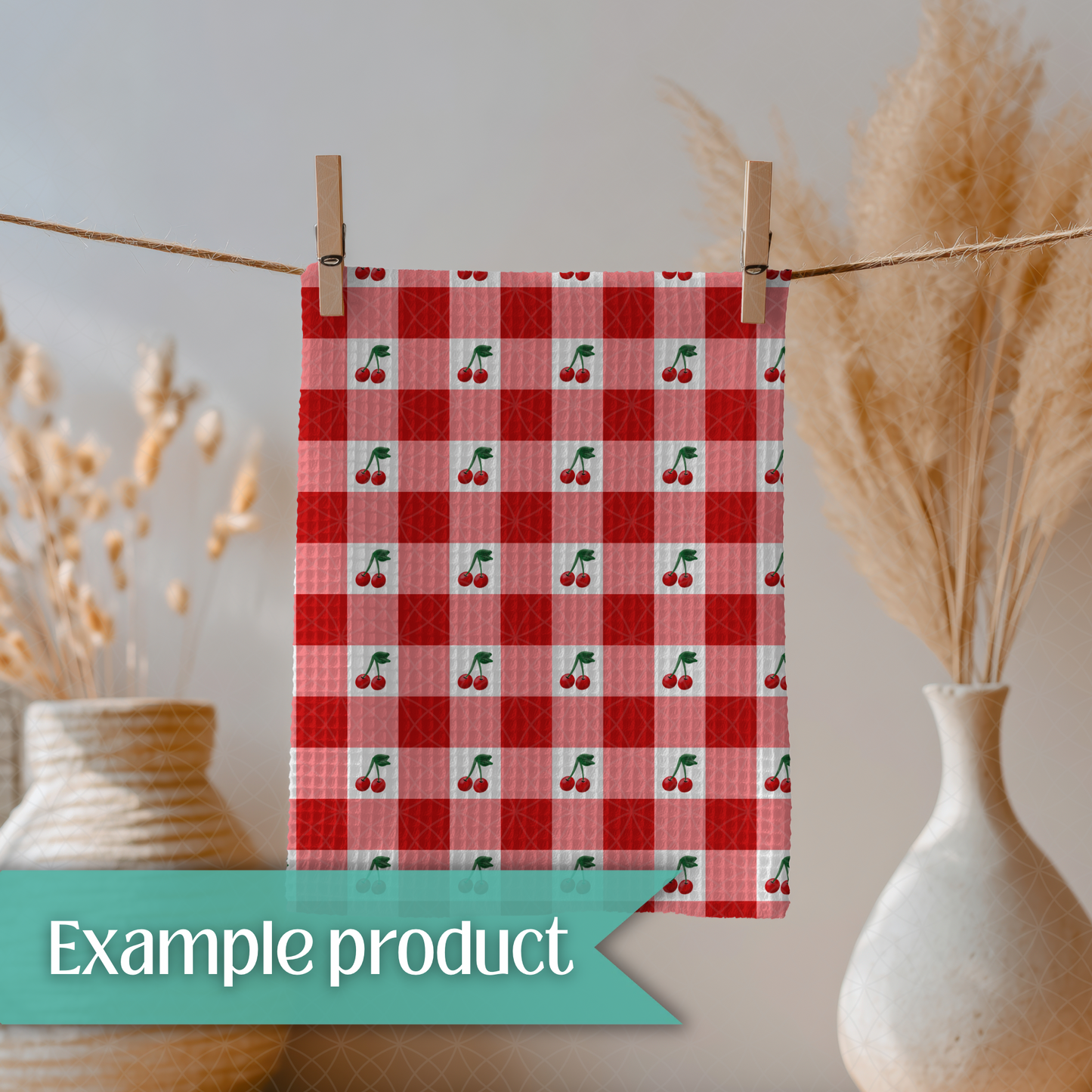 Cherry Plaid Seamless Pattern