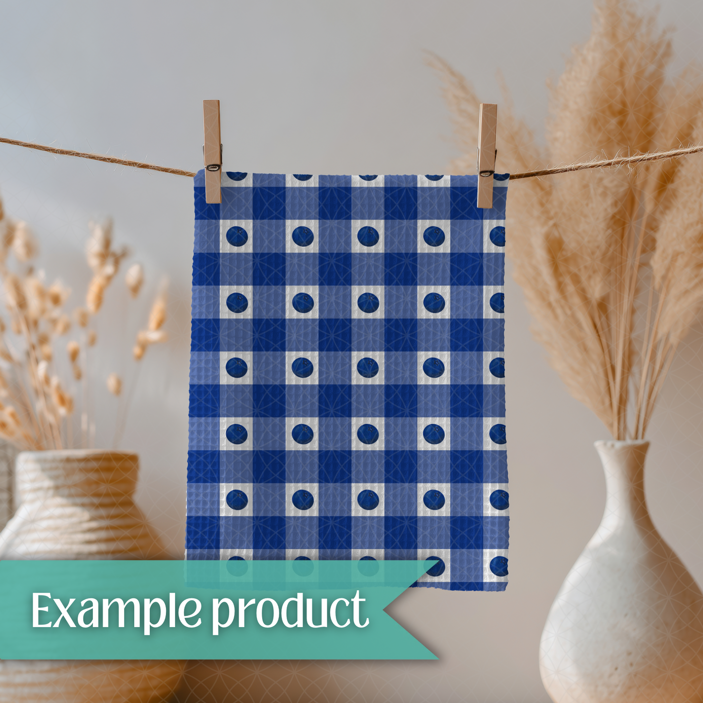 Blueberry Plaid Seamless Pattern