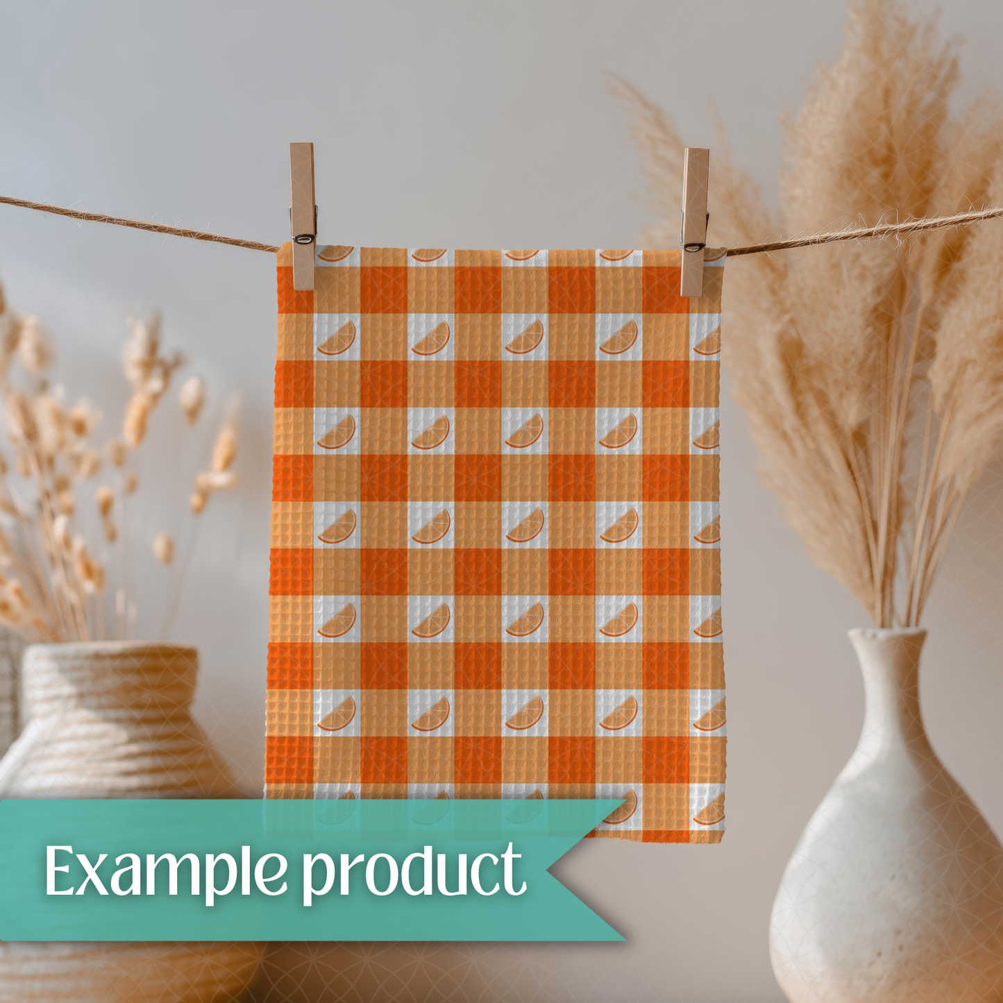 Orange Plaid Seamless Pattern