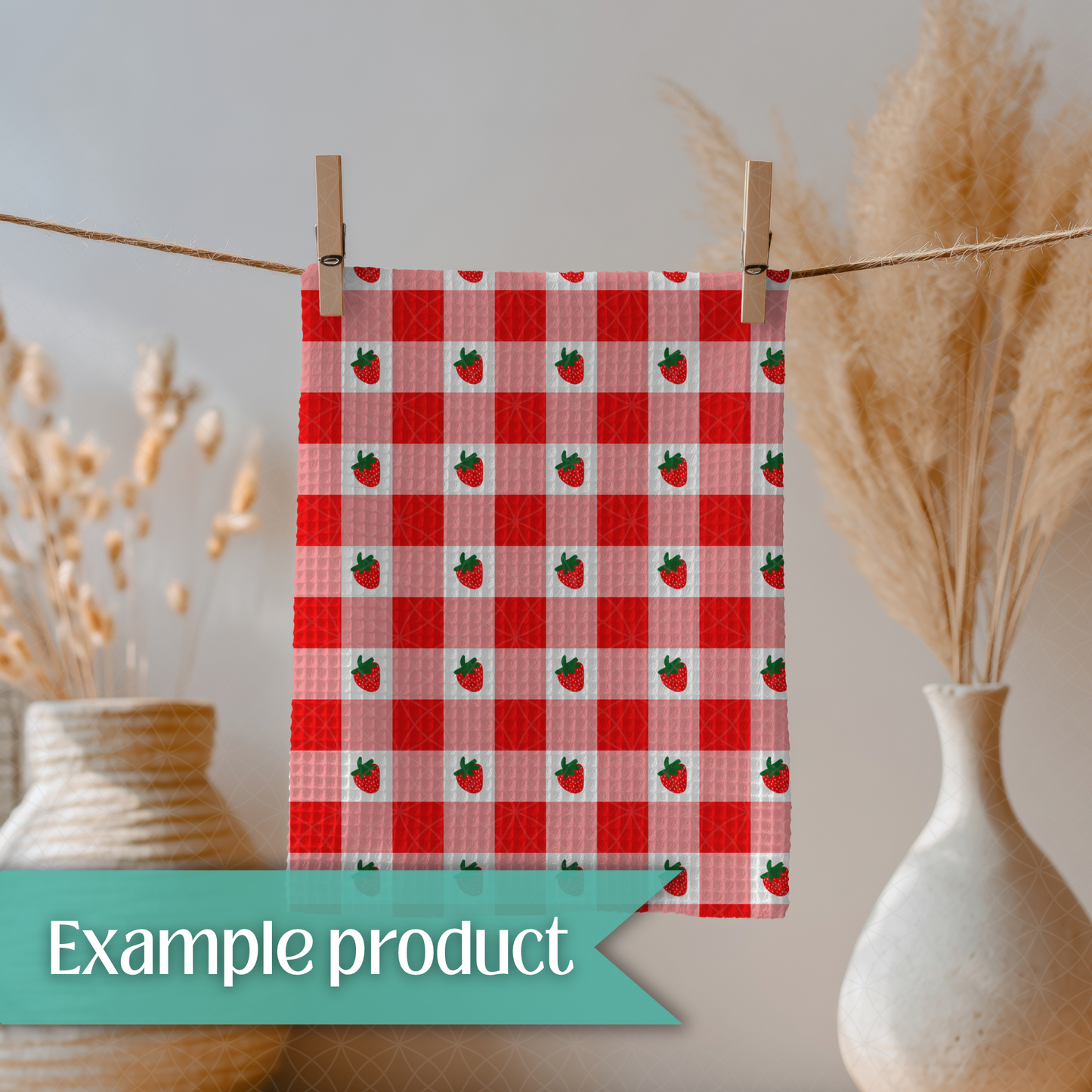 Strawberry Plaid Seamless Pattern