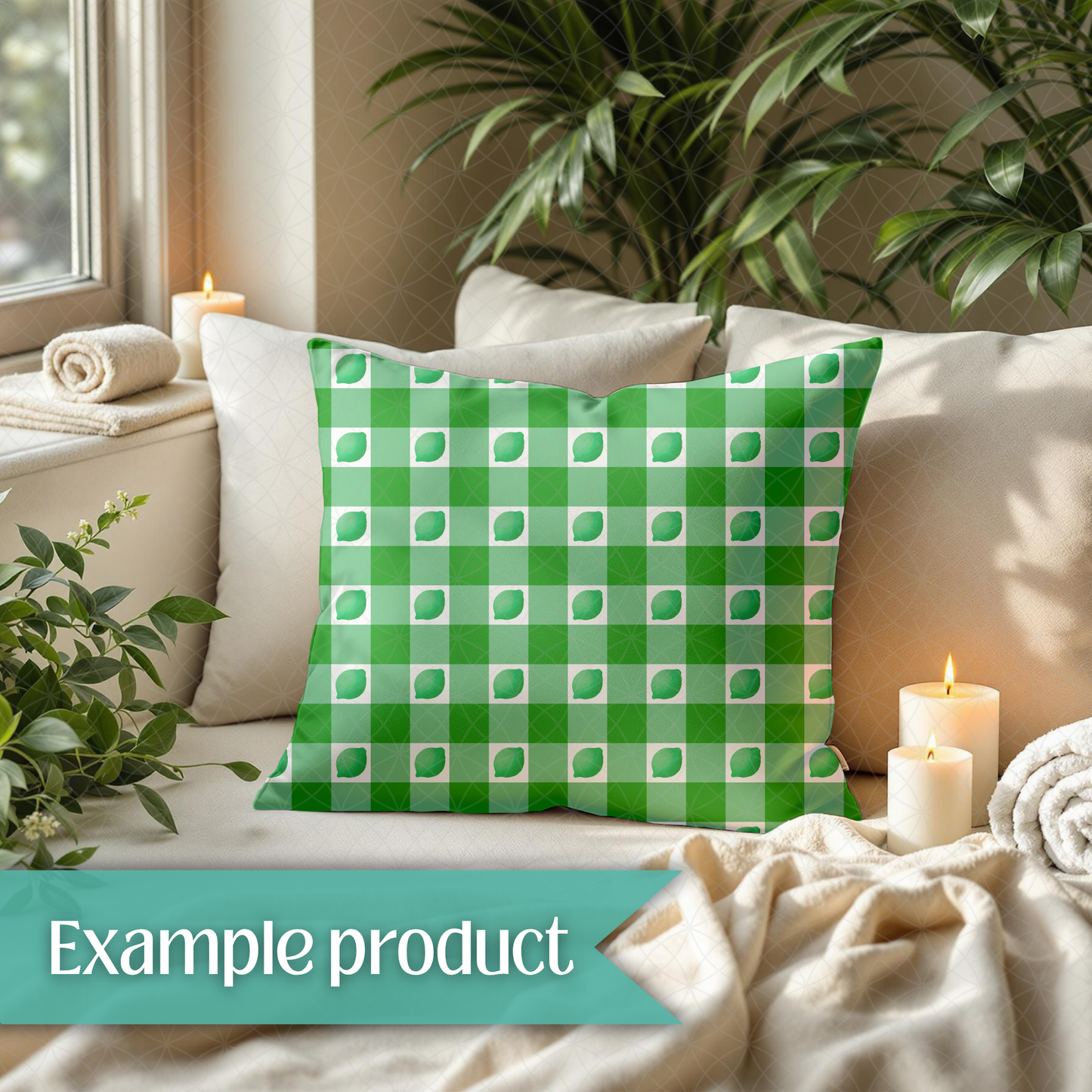 Lime Plaid Seamless Pattern