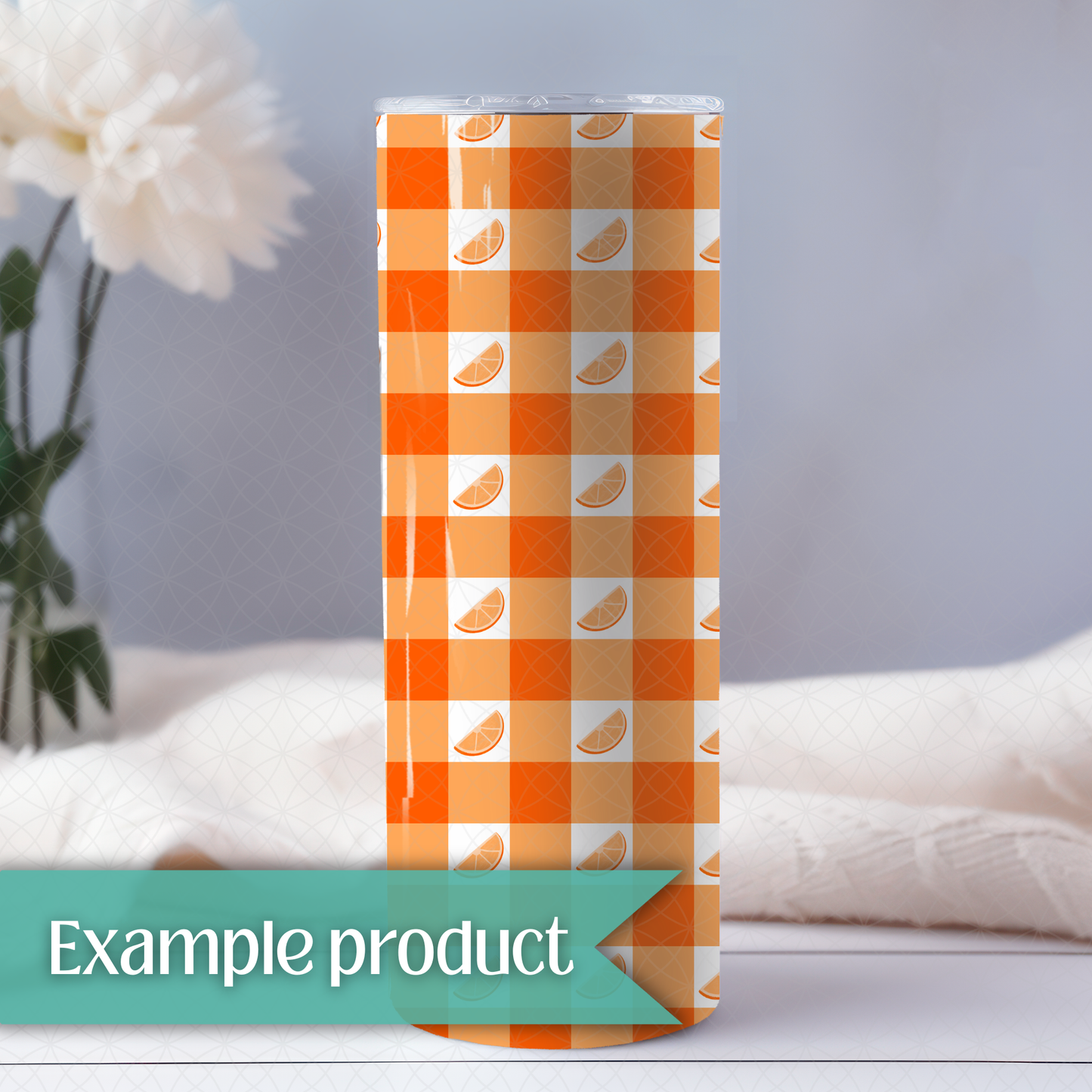 Orange Plaid Seamless Pattern