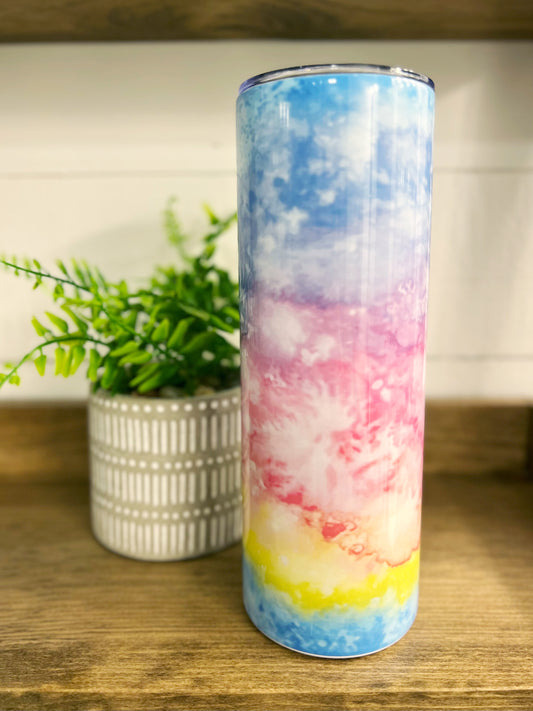 Tie-Dye Water Color 20 oz Skinny Tumbler