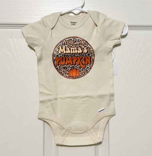 Mama’s Pumpkin Onesie - Tan