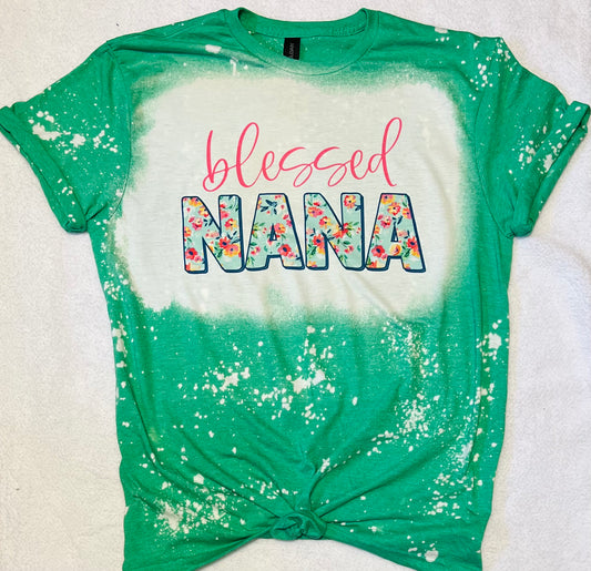 Blessed Nana Bleached Shirt