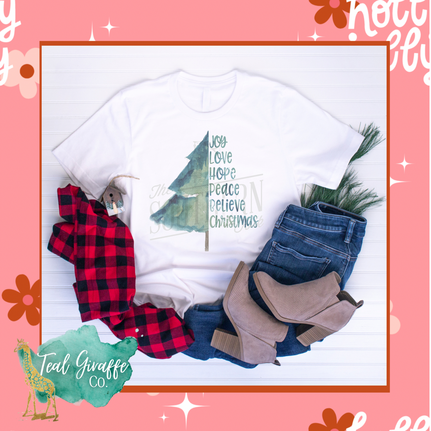 Christmas Words Tree Shirt